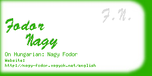 fodor nagy business card